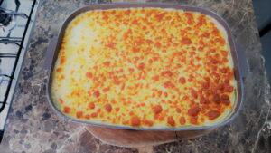Пирог с треской овчарки