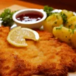 Куриный шницель с картофелем с петрушкой