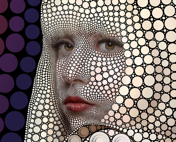 Circular celebrity portraits leave us seeing spots