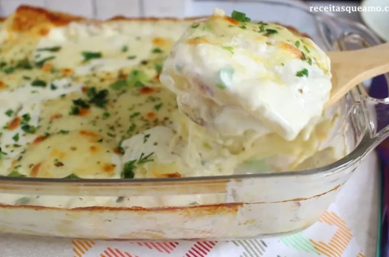 Creamy Gratin Potatoes with Cottage Cheese