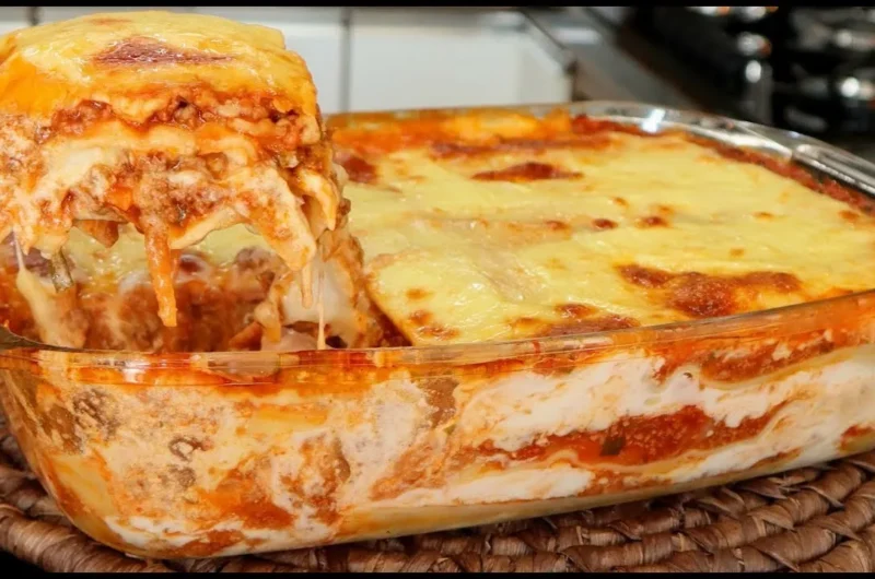 Lasagna Bolognese with White Sauce