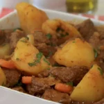 Roast beef with potatoes