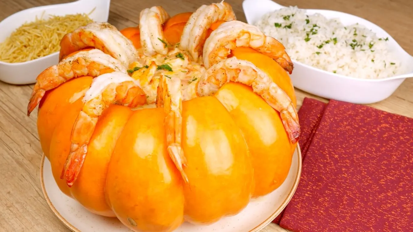 Shrimp in the pumpkin