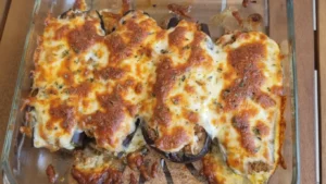 Eggplant in the Oven Stuffed with Ground Meat