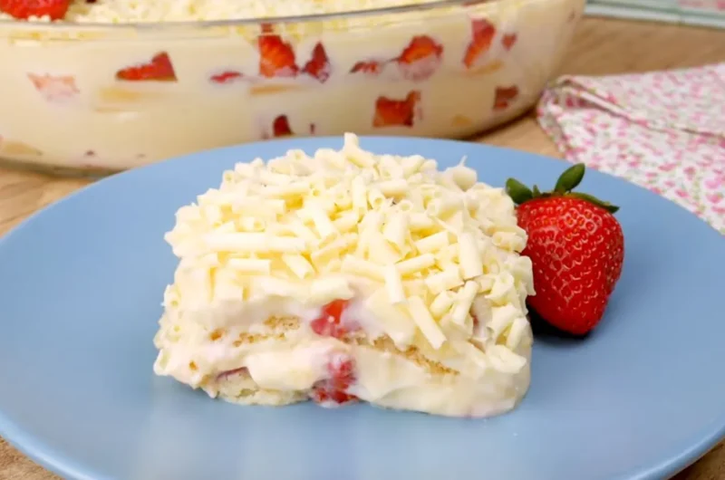 Strawberry Pave with White Chocolate