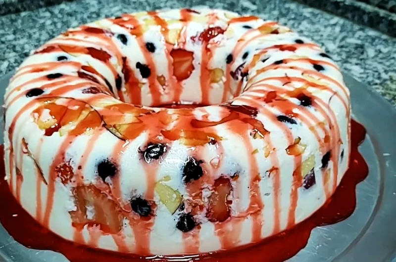 Tropical Jelly Dessert with Fruits
