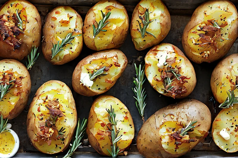 Baked Potatoes with Rosemary and Thyme