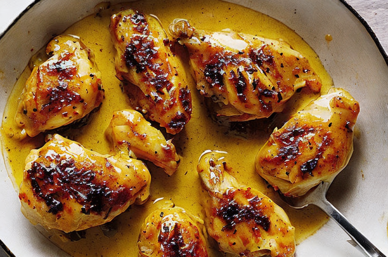 Chicken with Mustard and Honey Sauce