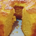 Corn cake with condensed milk