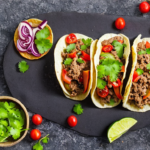 Mexican Tacos with Ground Beef and Vegetables