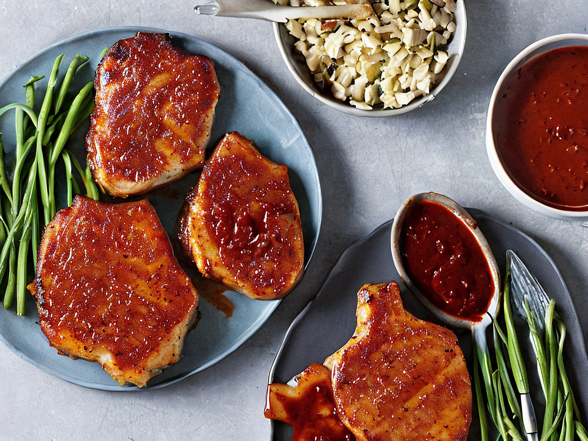 Pork Chops with Barbecue Sauce