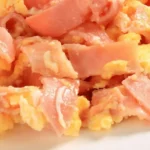 Scrambled Eggs with Cheese and Ham