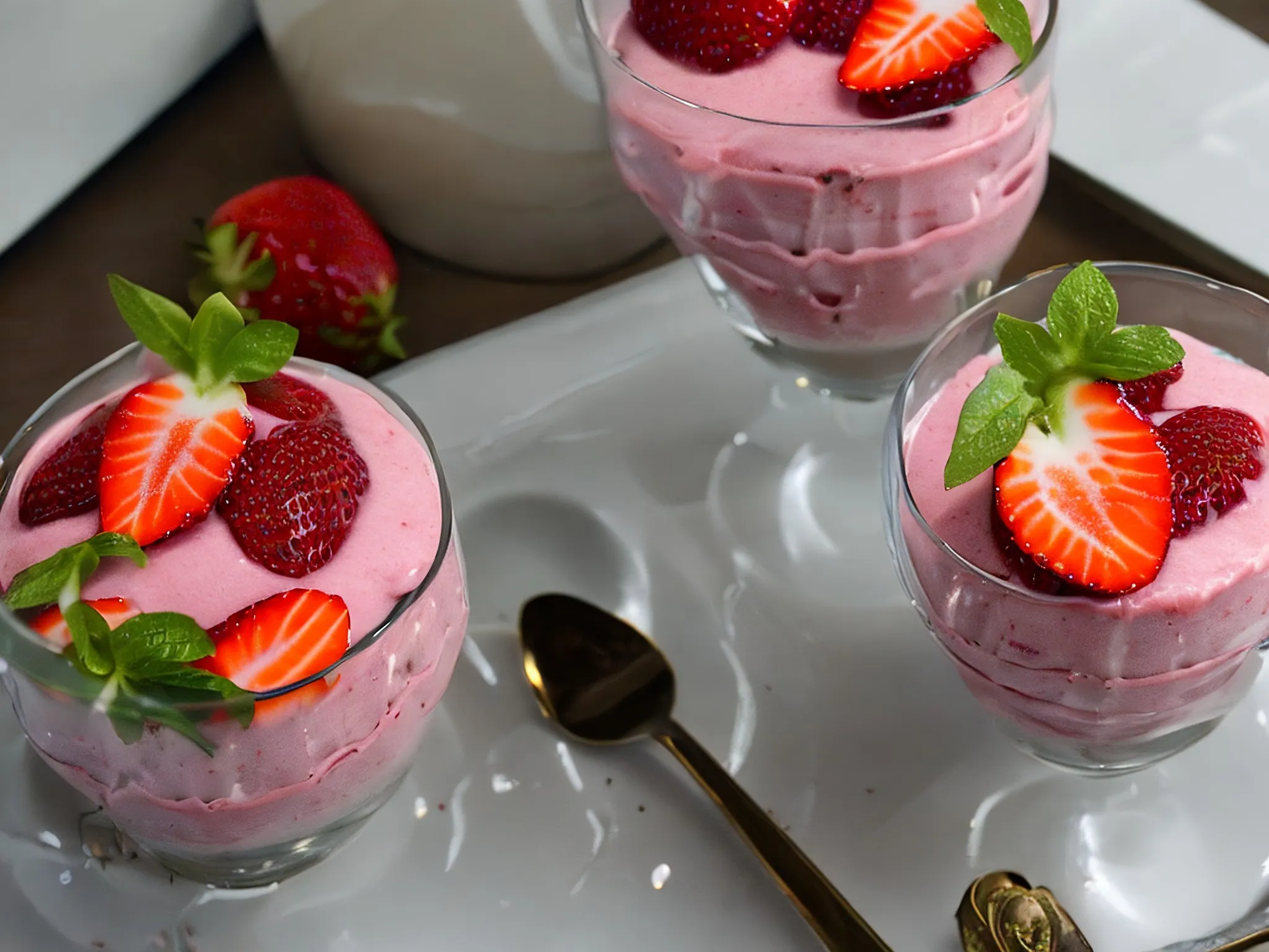 Strawberry pudding