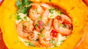 Shrimp in the pumpkin