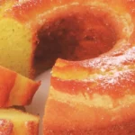 Cornmeal cake in blender