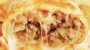 Cooked Ground beef pancake