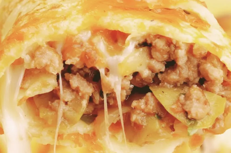 Cooked Ground beef pancake