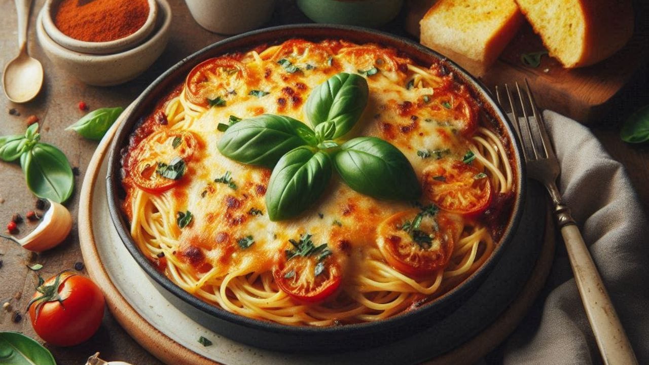 Запеченные спагетти