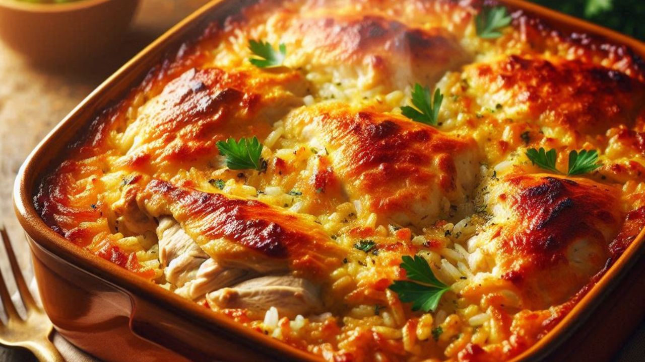 Запеканка из курицы и риса