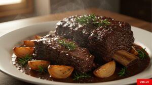 Тушеные говяжьи ребрышки